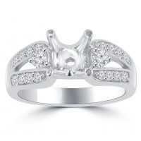 0.60 Ct Round Cut Diamond Semi Mounting Engagement Ring 0.60 Ct Round Cut Diamond Semi Mounting Engagement Ring